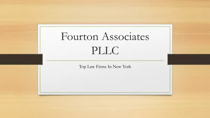 fourton associates pllc