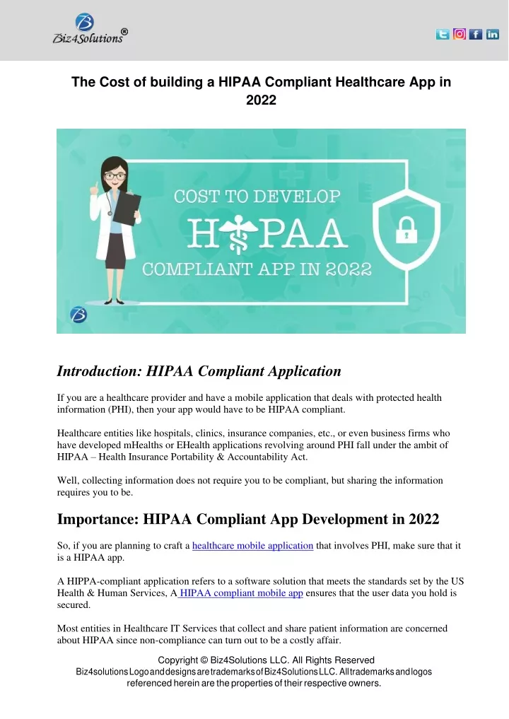 the cost of building a hipaa compliant healthcare