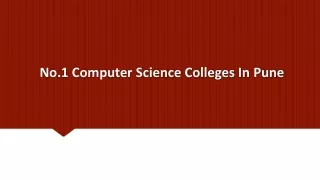 no 1 computer science colleges in pune