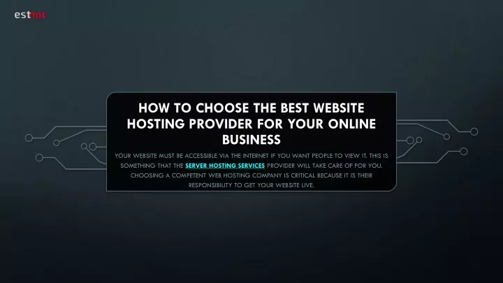 how to choose the best website hosting provider for your online business