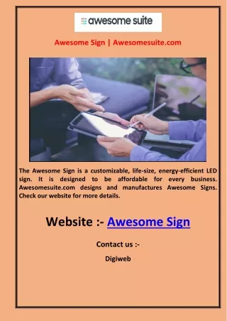 awesome sign awesomesuite com