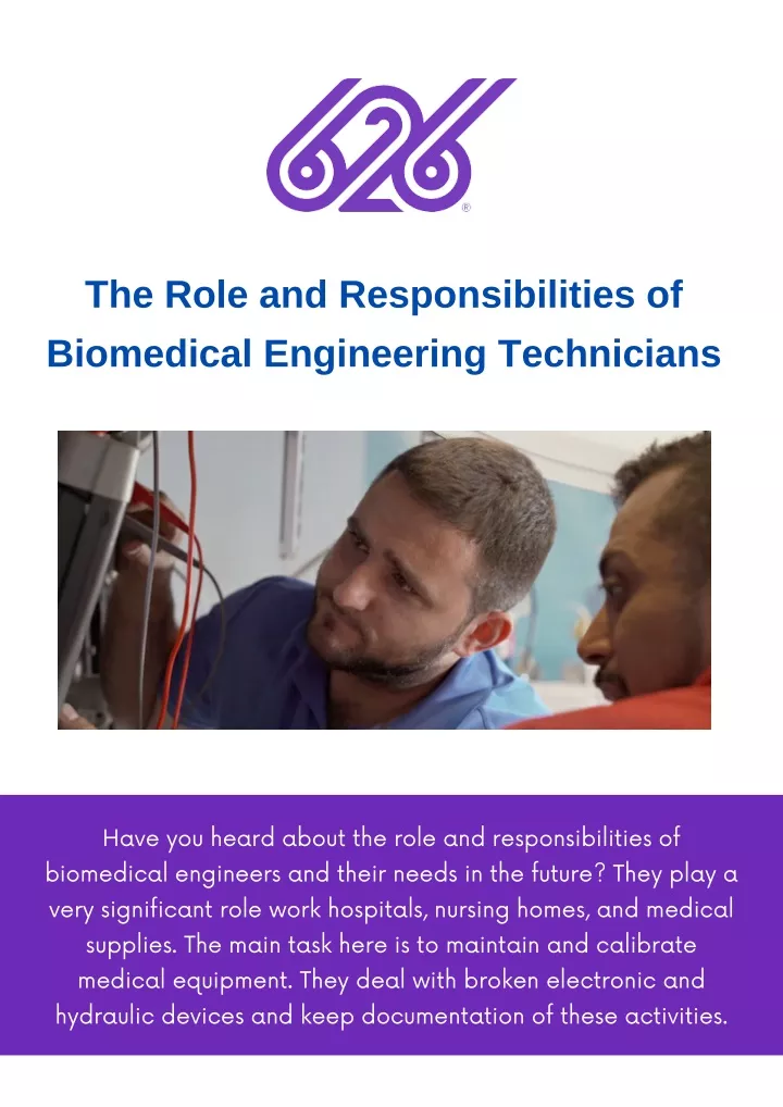 the role and responsibilities of biomedical