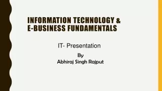 information technology e business fundamentals