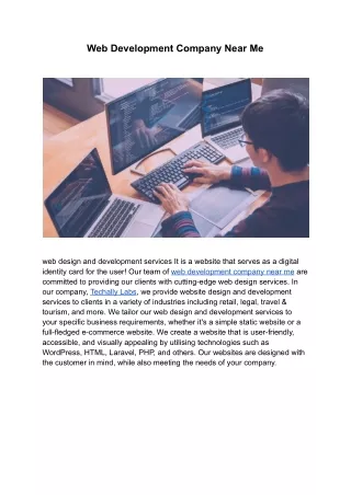 web development company near me