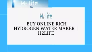 Buy online  Rich Hydrogen Water Maker | H2Life