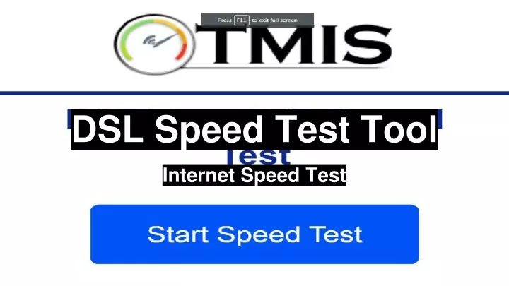 dsl speed test tool