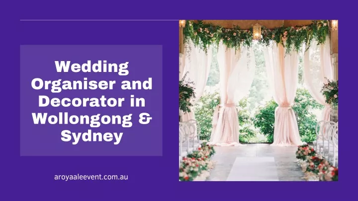 wedding organiser and decorator in wollongong