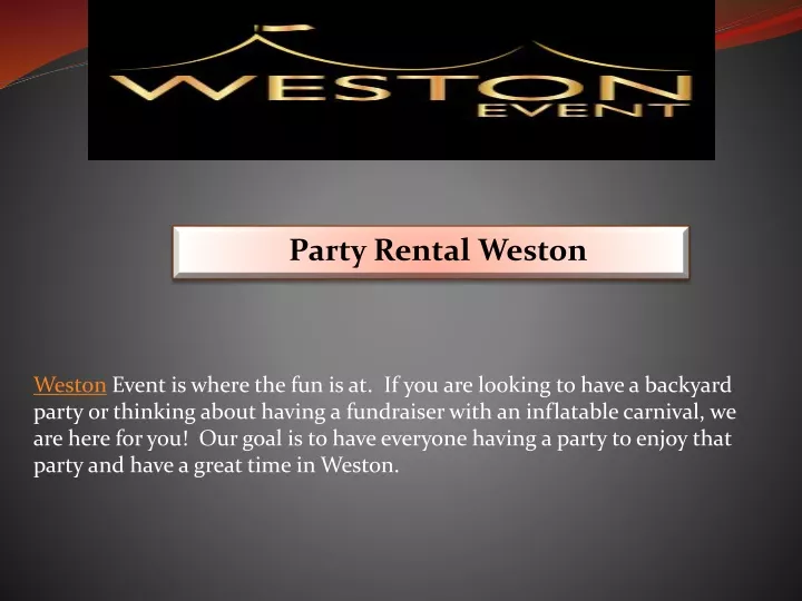 party rental weston