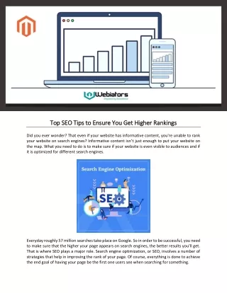 top seo tips to ensure you get higher rankings