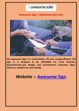awesome sign awesomesuite com