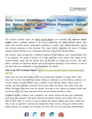 Ebola Vaccine Market