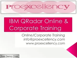 ibm qradar online corporate training
