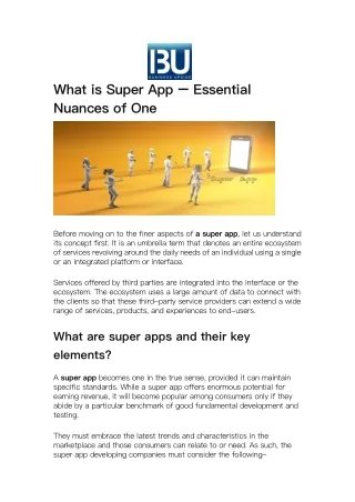 What is Super App – Essential Nuances of One