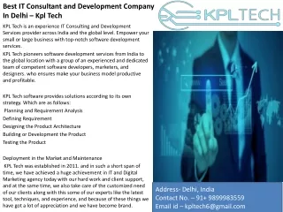 Best IT Consulting and development service provider -kpltech