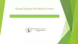 Sound System On Rent In Pune