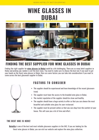 Finding the best supplier for wine glasses in Dubai