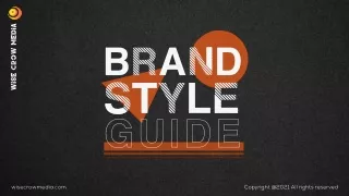 Brand Style Guide By Wise Crow Media - An Advertising And Branding Agency In Pune