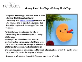 Uterus Plush Organ Toy - Uterus Plushie Toy & Human Organs Plush Toy - NerdBugs &Nerdbugs Plush Toy Organs