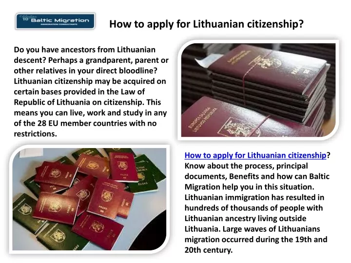 how to apply for lithuanian citizenship