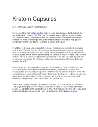 kratom capsules