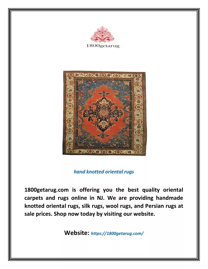 hand knotted oriental rugs