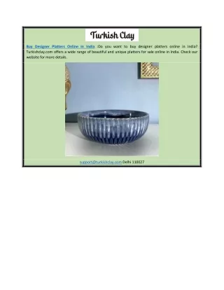 Buy Designer Platters Online in India | Turkishclay.com
