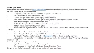 reinstall epson printer here is another best