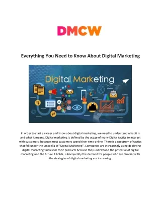 Everything You Need to Know About Digital Marketing