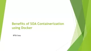 benefits of soa containerization using docker