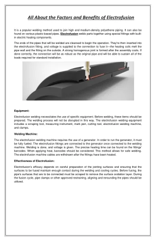all about the factors and benefits