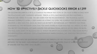 how to effectively tackle quickbooks error 6129