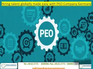 Hiring talent globally made easy with PEO Company Germany
