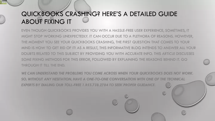 quickbooks crashing here s a detailed guide about fixing it