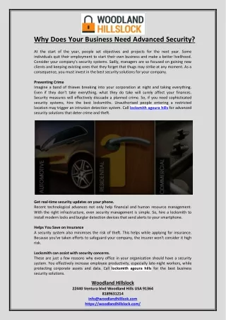 why does your business need advanced security