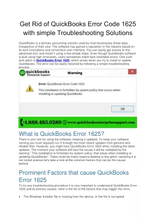 get rid of quickbooks error code 1625 with simple