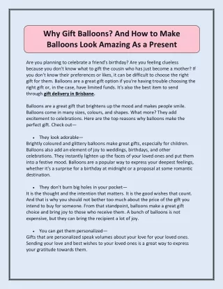 How to Make Balloons Look Amazing As a Present
