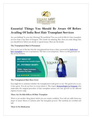 Search for the Best Hair Fall Treatment and Control in Gurgaon?