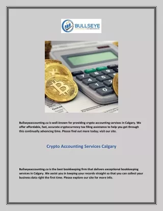 Crypto Accounting Services Calgary | Bullseyeaccounting.ca