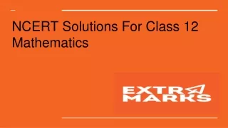 ncert solutions for class 12 mathematics