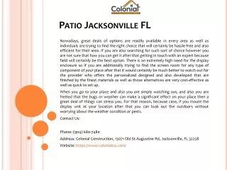 patio jacksonville fl