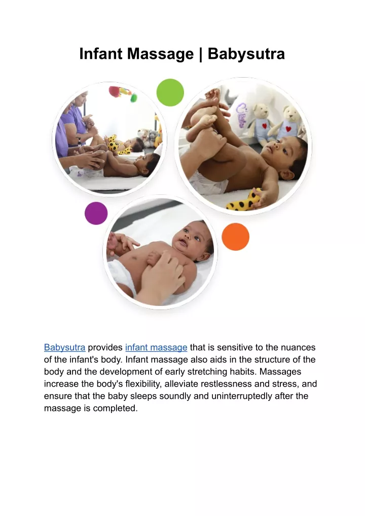 infant massage babysutra
