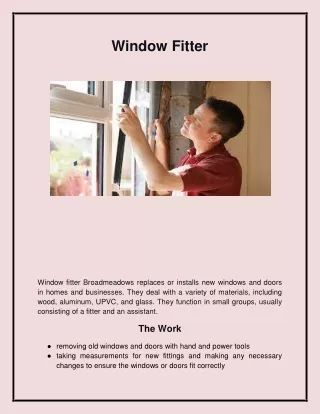 window fitter