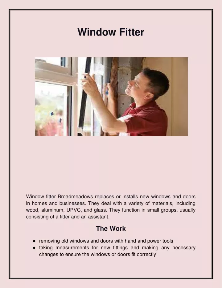 window fitter