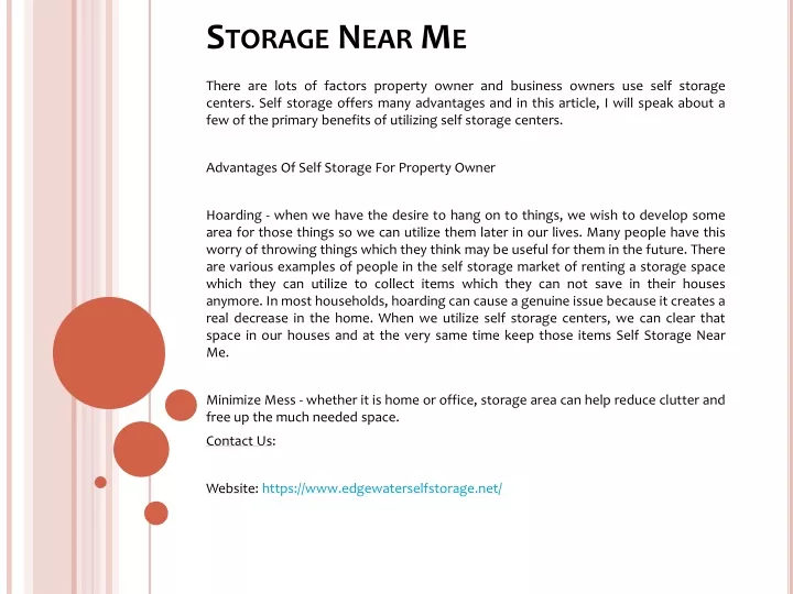 storage near me