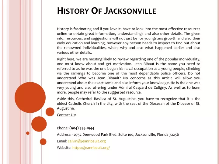 history of jacksonville