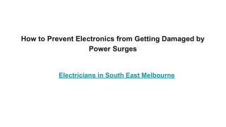 electricians in South East Melbourne