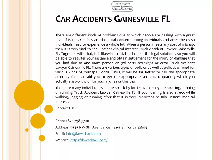 car accidents gainesville fl