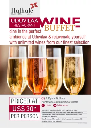 dine in the perfect ambience at Uduvilaa & rejuvenate yourself with unlimited wi