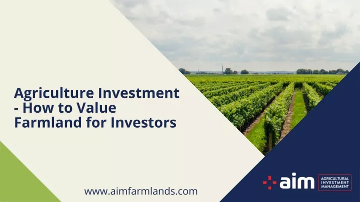 agriculture investment how to value farmland