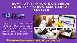 how to fix yahoo mail error code 404 yahoo email error resolved